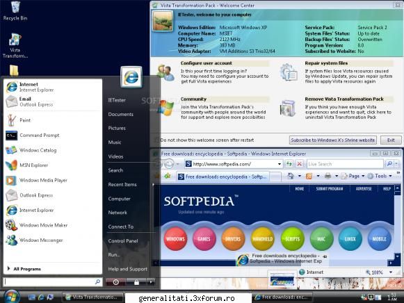 vista pack will give to your windows xp system the new and cool look of future operating system: