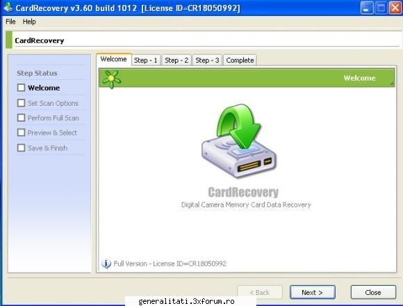 3.6 the leading photo recovery software for digital memory card used digital camera. can recover