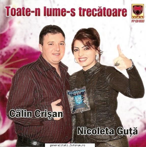 calin crisan nicoleta guta toate-n lume-s trecatoare [album full] artist.: nicoleta guta & calin